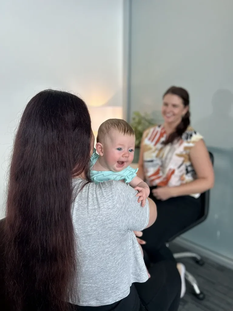 osteopath explaining service options