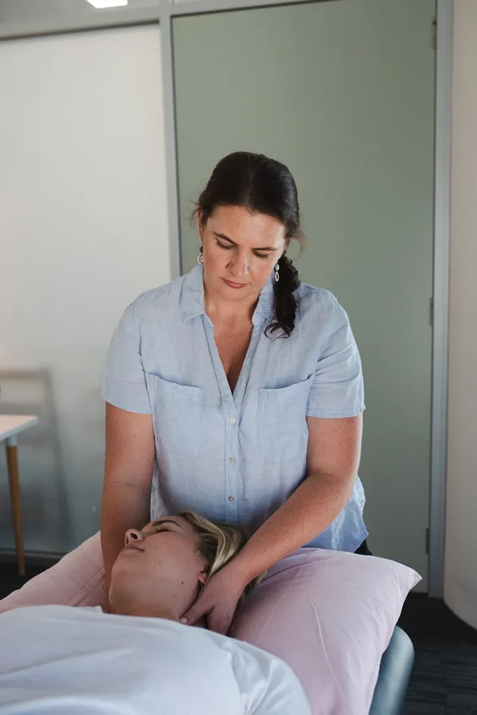 osteopath providing cranial therapy