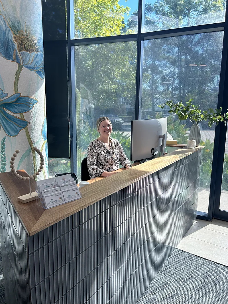 reception at RG Osteopathy clinic Tuggerah
